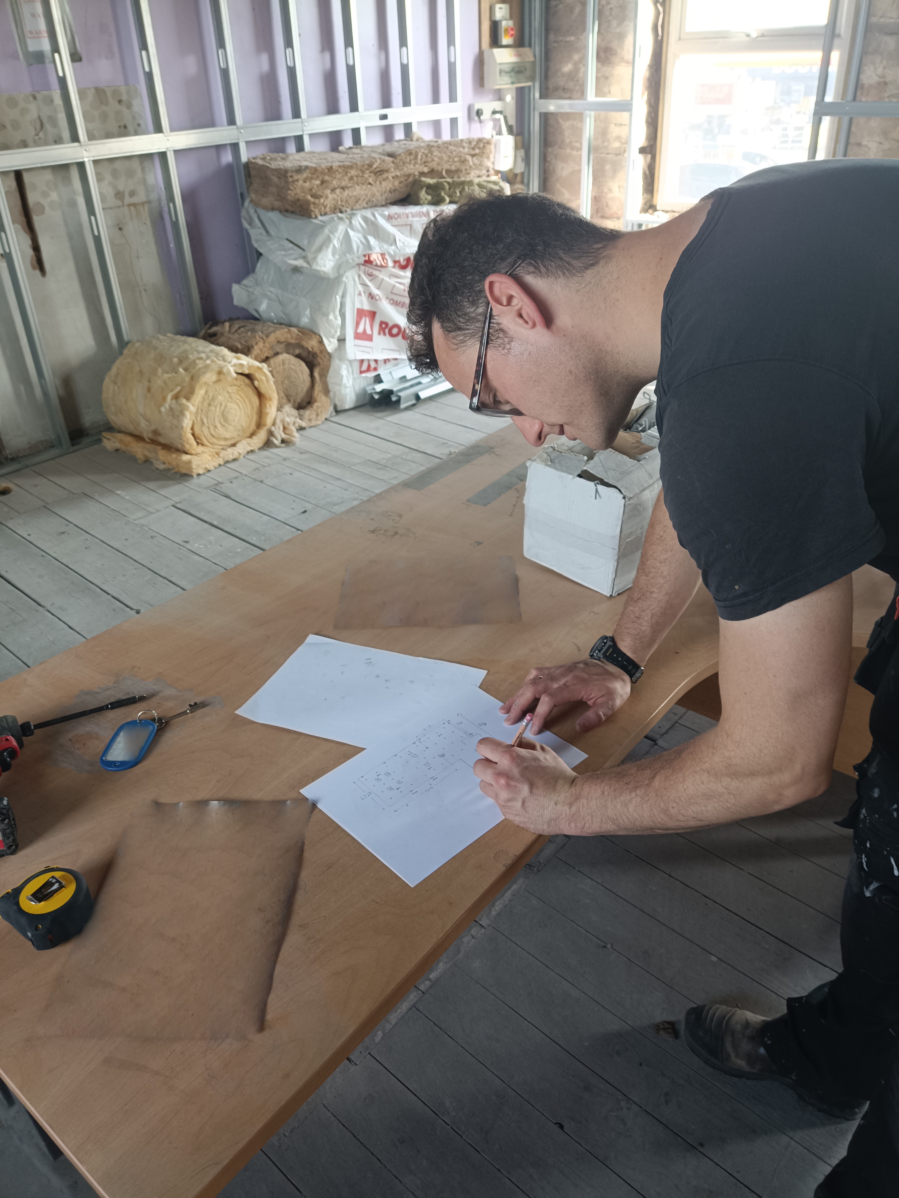 Planning the lighting layout for a Pilates studio electrical installation
